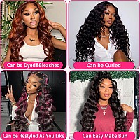 Misvin 30 Inch Lace Front Wigs Human Hair Pre Plucked Bleached Knots 13X4 Hd Lace Front Wigs Human Hair 180 Density Frontal Wig