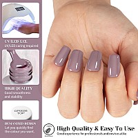 Tutuyu Brown Gel Nail Polish 051 Fl Oz Uvled Soak Off Light Nude Grey Brown Gel Polish For Manicure Salon Or Diy Nail Art Sta