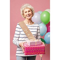 Cieher 75Th Birthday Gift Set Crown Sash Pearl Pin Decorations And Party Supplies For Womens Fabulous 75Th Celebration