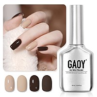 Gaoy Gel Nail Polish 16Ml 2 Colors 2072 2073 Mocha Brown Soak Off Uv Gel Polish Set For Nail Art Diy Manicure At Home Hazelnut