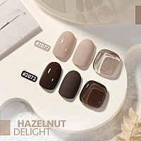 Gaoy Gel Nail Polish 16Ml 2 Colors 2072 2073 Mocha Brown Soak Off Uv Gel Polish Set For Nail Art Diy Manicure At Home Hazelnut