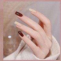 Gaoy Gel Nail Polish 16Ml 2 Colors 2067 2068 Brown Nude Soak Off Uv Gel Polish Set For Nail Art Diy Manicure At Home Cinnamon