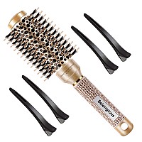 Belongtous Round Brush Nano Thermal Ceramic Ionic Tech Round Barrel Boar Bristles Hair Brush Roller Brush For Blow Drying C