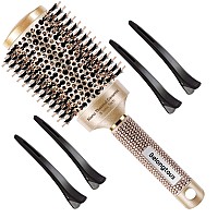 Belongtous Round Brush Nano Thermal Ceramic Ionic Tech Round Barrel Boar Bristles Hair Brush Roller Brush For Blow Drying C