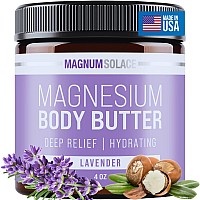 Magnesium Body Butter Nighttime Magnesium Cream Lightly Scented Lavender