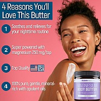 Magnesium Body Butter Nighttime Magnesium Cream Lightly Scented Lavender