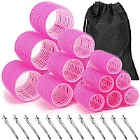 Self Grip Rollers Hair Curlers 30Pcs Set With 18Pcs Hair Roller 3 Sizes 6 Large Rollers 6 Medium Rollers And 6 Small Rollers