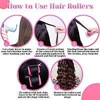 Self Grip Rollers Hair Curlers 30Pcs Set With 18Pcs Hair Roller 3 Sizes 6 Large Rollers 6 Medium Rollers And 6 Small Rollers