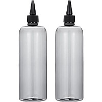 Driew Applicator Bottles For Hair 169Oz Clear Hair Squeeze Bottle For Liquids Twiston Top Tip Cap Color Applicator Bottle Hai