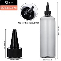 Driew Applicator Bottles For Hair 169Oz Clear Hair Squeeze Bottle For Liquids Twiston Top Tip Cap Color Applicator Bottle Hai