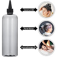 Driew Applicator Bottles For Hair 169Oz Clear Hair Squeeze Bottle For Liquids Twiston Top Tip Cap Color Applicator Bottle Hai