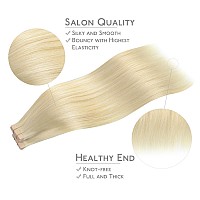 Wennalife Tape In Hair Extensions Human Hair 40Pcs 100G 22 Inch Platinum Blonde Hair Extensions Real Human Hair Straight Tape I