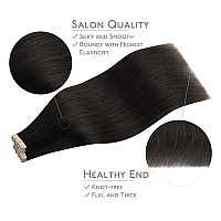 Wennalife Tape In Hair Extensions Human Hair 40Pcs 100G 20 Inch Dark Brown Hair Extensions Real Human Hair Straight Tape In Ext