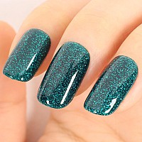 Tutuyu Glitter Green Gel Polish Sparkly Green Shimmer Glitter Gel Nail Polish 15Ml Soak Off Uv Gel Nail Polish For Diy Manicure