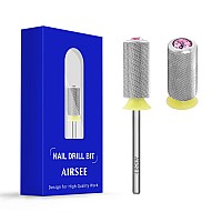 Airsee Tungsten Carbide Acrylic Nail Drill Bit Efile Electric File Machine Head Tip For Manicure Polishing Art Remove Gel 332