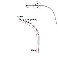 Aumeo G23 Titanium Piercing Taper 12G 14G 16G 18G Piercing Taper Insertion Tool For Nose Lip Monroe Ear Tragus Threadlessintern