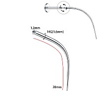 Aumeo G23 Titanium Piercing Taper 12G 14G 16G 18G Piercing Taper Insertion Tool For Nose Lip Monroe Ear Tragus Threadlessintern