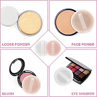 Sibba 12 Pcs Makeup Blender Sponge Round Whiteskin Color For Powder Liquid Cream Setting Foundation Suitable For Sensiti