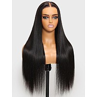 Unice Straight Bye Bye Knots Wig Bleached Invisible Knots 7X5 Lace Front Wigs Human Hair Put On And Go Glueless Human Hair Wig P