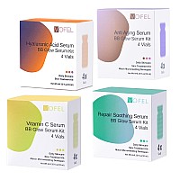 Vofel Anti Aging Serum With Hyaluronic Acid Vitamin C Serum For Face Centella Serum Moisturizer 035 Oz 4 Kits 16 Vials Facial S