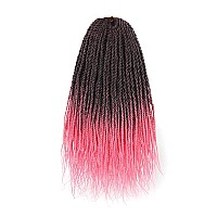 Zrq 8 Packs Senegalese Twist Crochet Hair 12 Inch Black Pre Looped Short Crochet Braids Pre Twisted Small Havana Twist Synthet