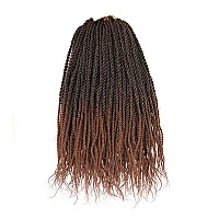 Zrq 8 Packs Senegalese Twist Crochet Hair 12 Inch Black Pre Looped Short Crochet Braids Pre Twisted Small Havana Twist Synthet