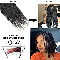 Zrq 8 Packs Senegalese Twist Crochet Hair 12 Inch Black Pre Looped Short Crochet Braids Pre Twisted Small Havana Twist Synthet