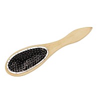 Hair Brush Stainless Steel Wig Brush Wig Comb, Prevent Frizzing Prevent Static Electricity Exquisite Wooden Handle Wig Brush, For Home And Wig Stores