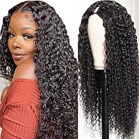 Curly Wave V Part Wigs Brazilian Kinky Curly Human Hair Wigs For Black Women V Shape Wigs No Leave Out Lace Front Wigs Upgrade U