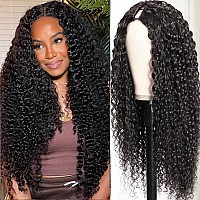 Curly Wave V Part Wigs Brazilian Kinky Curly Human Hair Wigs For Black Women V Shape Wigs No Leave Out Lace Front Wigs Upgrade U