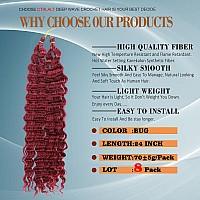 Ctrlalt Burgundy Ocean Wave Braiding Hair 24 Inch Curly Braiding Hair Wet And Wavy Braiding Hair Ocean Wave Crochet Hair Extensi