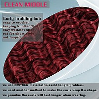 Ctrlalt Burgundy Ocean Wave Braiding Hair 24 Inch Curly Braiding Hair Wet And Wavy Braiding Hair Ocean Wave Crochet Hair Extensi