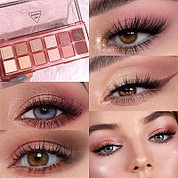 Amys Diary 12Color Nude Pink Eyeshadow Palette For Versatile Daytonight Looks Blendable Longlasting And Highly Pigmente