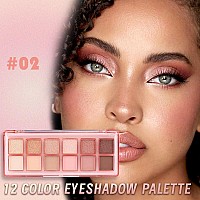 Amys Diary 12Color Nude Pink Eyeshadow Palette For Versatile Daytonight Looks Blendable Longlasting And Highly Pigmente