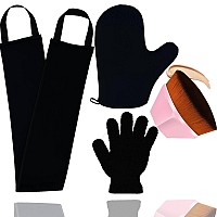 4Pack Self Tanning Mitt Applicator Set 1 Self Tanning Mitt 1 Self Tanner Lotion Back Applicator 1 Self Face Tanner Brush 1 E