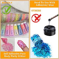 Meicoly Chameleon Light Pink Body Glitterchunky Face Glitter Paintcolor Changing Mermaid Face Glitter Gelholographic Glitter