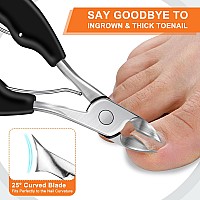 Toenail Clippers For Thick Toenails Drmode Heavy Duty Toe Nail Clippers For Thick Ingrown Nails For Seniors With Wide Opening