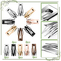 5 Colors Snap Hair Clips Metal Hair Clips Hair Barrettes For Women Girls Hair Accessories