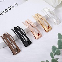 5 Colors Snap Hair Clips Metal Hair Clips Hair Barrettes For Women Girls Hair Accessories