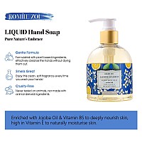 Romiie Zoi Liquid Hand Soap With Gift Box Pure Natures Embrace Jasmine Lemon 260Ml 87 Floz Pack Of 3