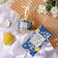 Romiie Zoi Liquid Hand Soap With Gift Box Pure Natures Embrace Jasmine Lemon 260Ml 87 Floz Pack Of 3