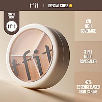 Tfit Cover Up Pro Concealer Palette 3In1 Full Coverage Color Correcting Cream Hydrating 02 Warm 052 Oz For Dark Circles