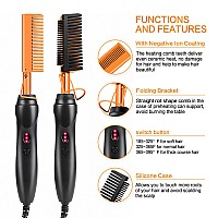 Hot Comb Set Electric Hair Straightener Comb Curling Iron For Natural Black Hair Wigs Pressing Combs With Wig Glue Hair Wax Sti