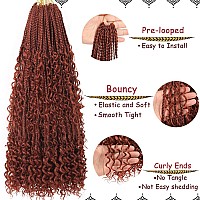 Beverlee 24 Inch Boho Box Braids 8 Packs Goddess Box Braids Crochet Hair Bohemian Hippie Braids Braiding Hair Box Braids With Cu