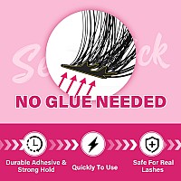 Self Adhesive Eyelashes 48Pcs Lash Clusters Self Stick Lashes Reusable Selfadhesive Lashes No Glue Cluster Lashes Easy For Use