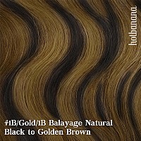 Hotbanana Human Hair Clip In Hair Extensions Balayage Natural Black To Golden Brown 120G Clip In Hair Extensions Real Human Hai