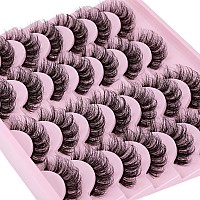 Tnfvloneins False Eyelashes Wispy Mink Lashes Natural Look D Curl Fluffy Fake Eyelashes 16Mm Natural Lashes That Look Like Exten