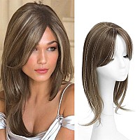 Udu Hair Toppers For Women For Thin Hair Highlights Synthetic Fiber Hair Toppers Hair Pieces For Women Ladies Ash Brown Mutilay