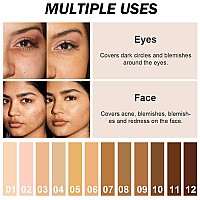 Kaely Cream Pot Concealer Full Coverage Set Conceal Brighten Dark Circles Under Eye Brightener Color Correcting Concealer Waterp