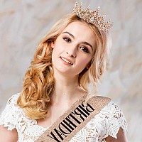 Rose Gold Crown For Women Birthday Queen Sash Rhinestone Tiara Set Birthday Decoration Rhinestone Headband Glitter Crystal Hai